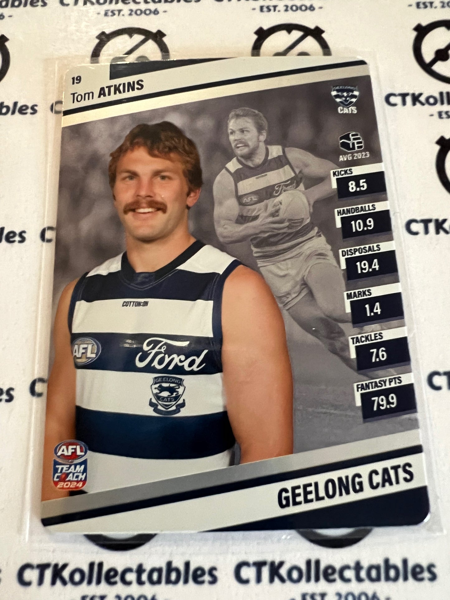 2024 AFL Teamcoach 19 Tom Atkins Geelong