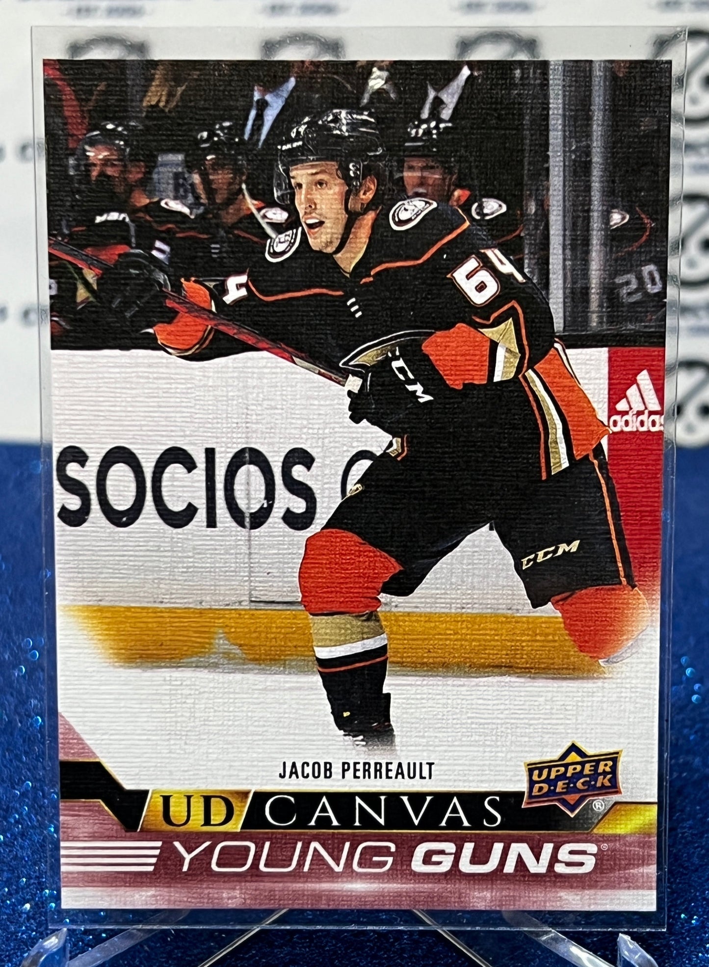 2022-23 UPPER DECK JACOB PERREAULT # C98 ROOKIE YOUNG GUNS CANVAS ANAHEIM DUCKS  HOCKEY CARD