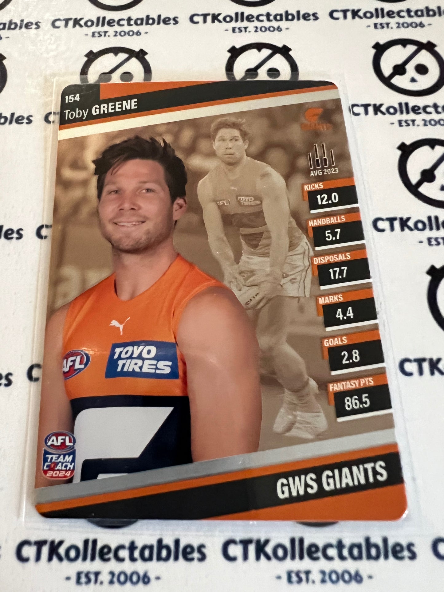 2024 AFL Teamcoach 154 Toby Greene  GWS Giants