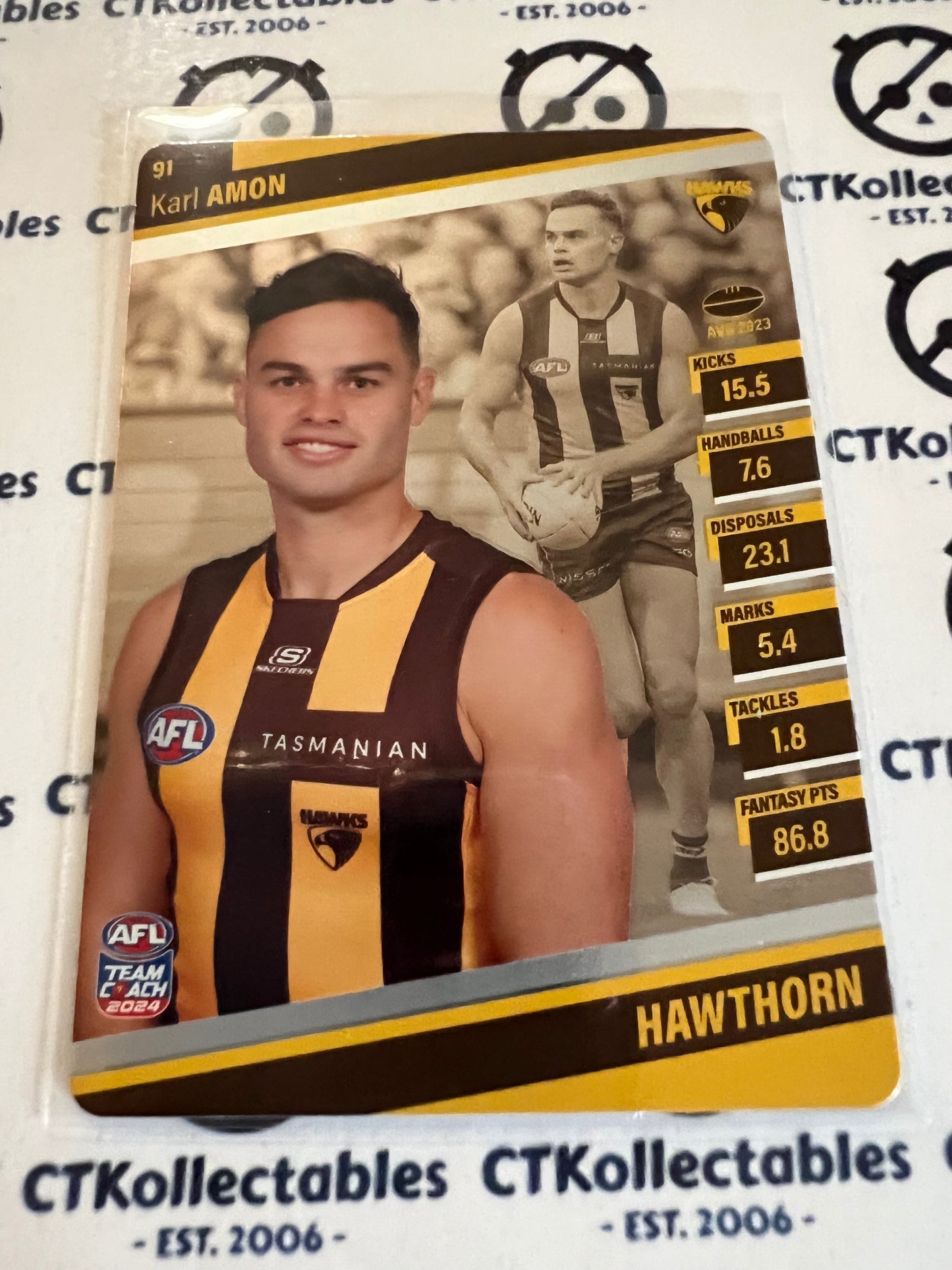 2024 AFL Teamcoach 91 Karl Amon Hawthorn