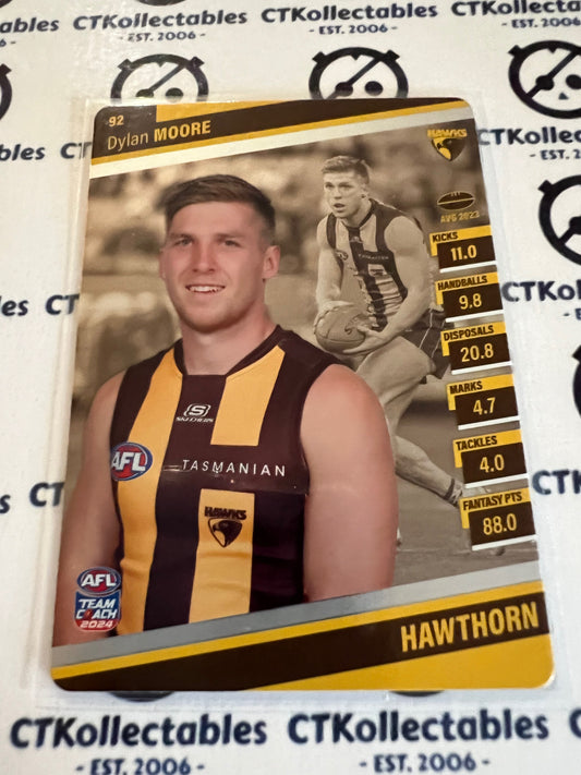 2024 AFL Teamcoach 92 Dylan Moore  Hawthorn