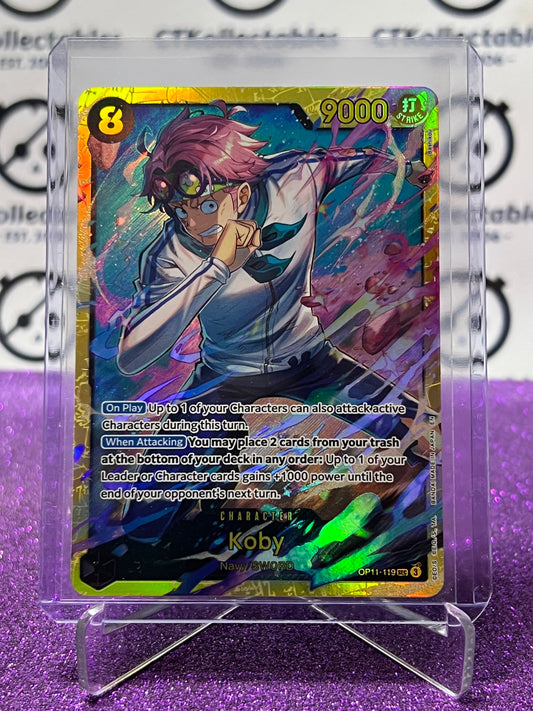 2025 ONE PIECE A FIST OF DIVINE SPEED KOBY # OP-11-119 SEC TCG  FOIL CARD