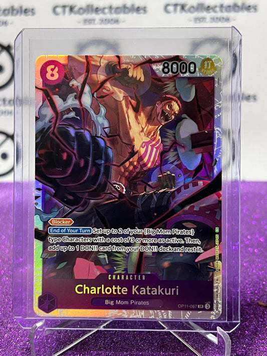 2025 ONE PIECE A FIST OF DIVINE SPEED CHARLOTTE KATAKURI # OP-11-067 SR TCG FOIL CARD