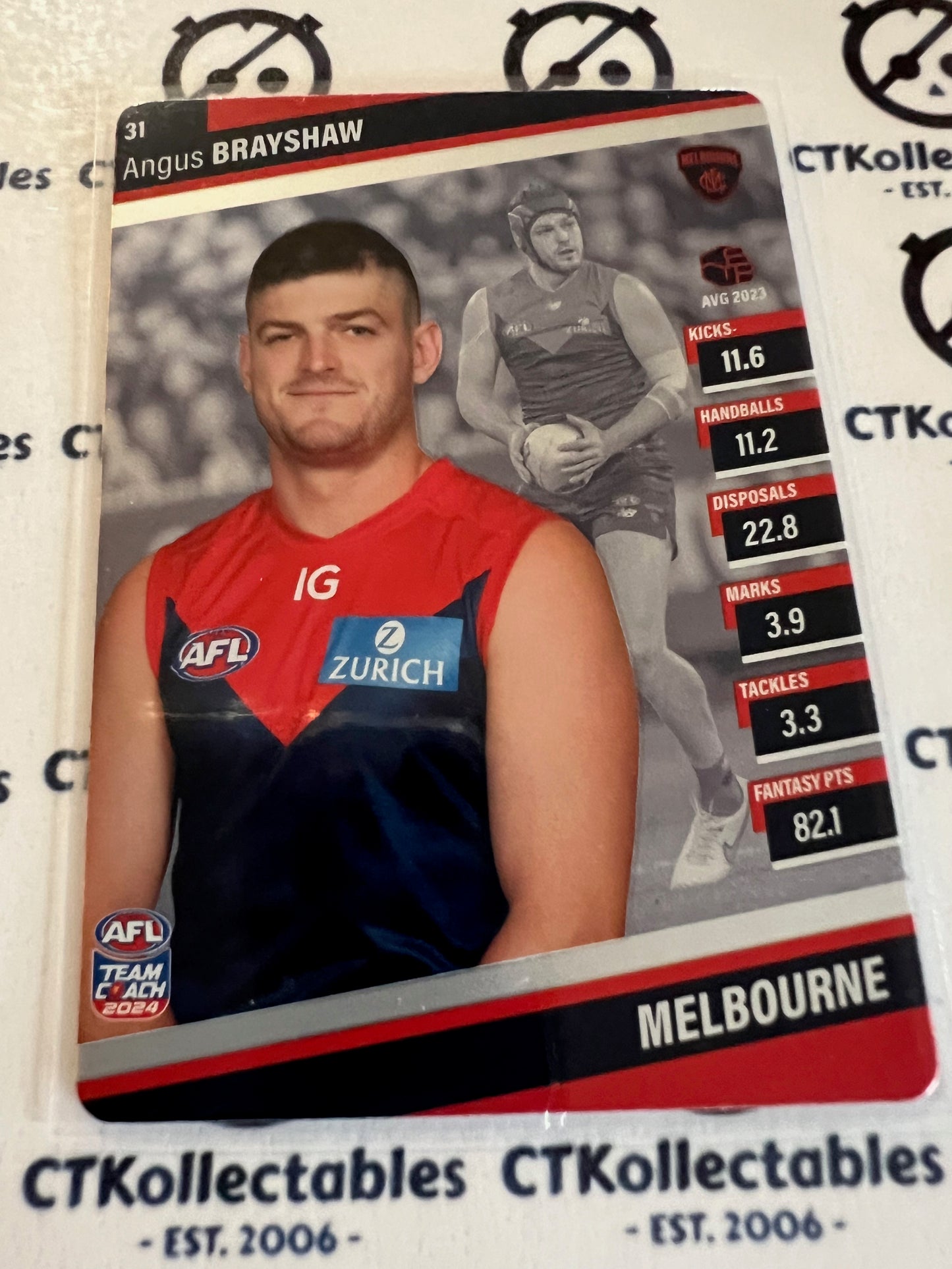 2024 AFL Teamcoach 31 Angus Brayshaw Melbourne