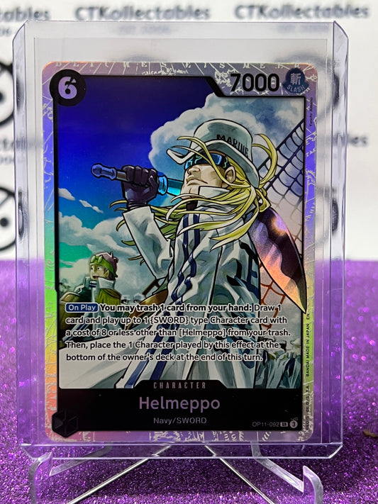 2025 ONE PIECE A FIST OF DIVINE SPEED HELMEPPO # OP-11-092 SR TCG FOIL CARD
