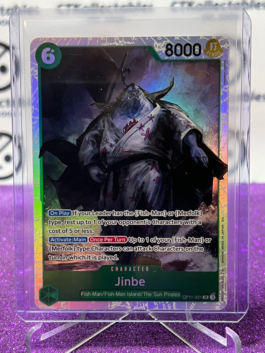 2025 ONE PIECE A FIST OF DIVINE SPEED JINBE # OP-11-031 SR TCG FOIL CARD