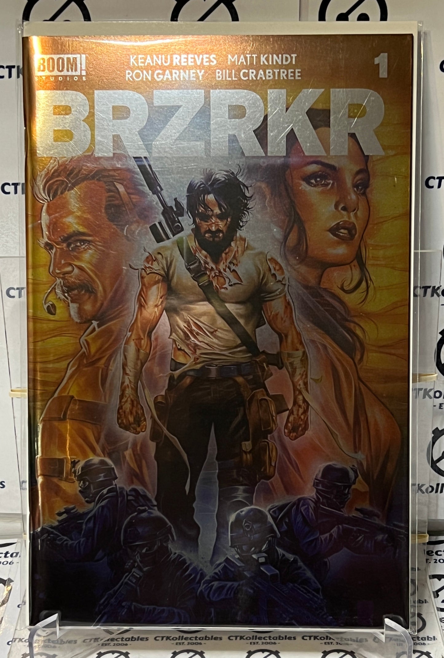 BRZRKR (BERZERKER) # 1 FOIL VARIANT D MARK BROOKS  BOOM STUDIOS COMIC BOOK 2023
