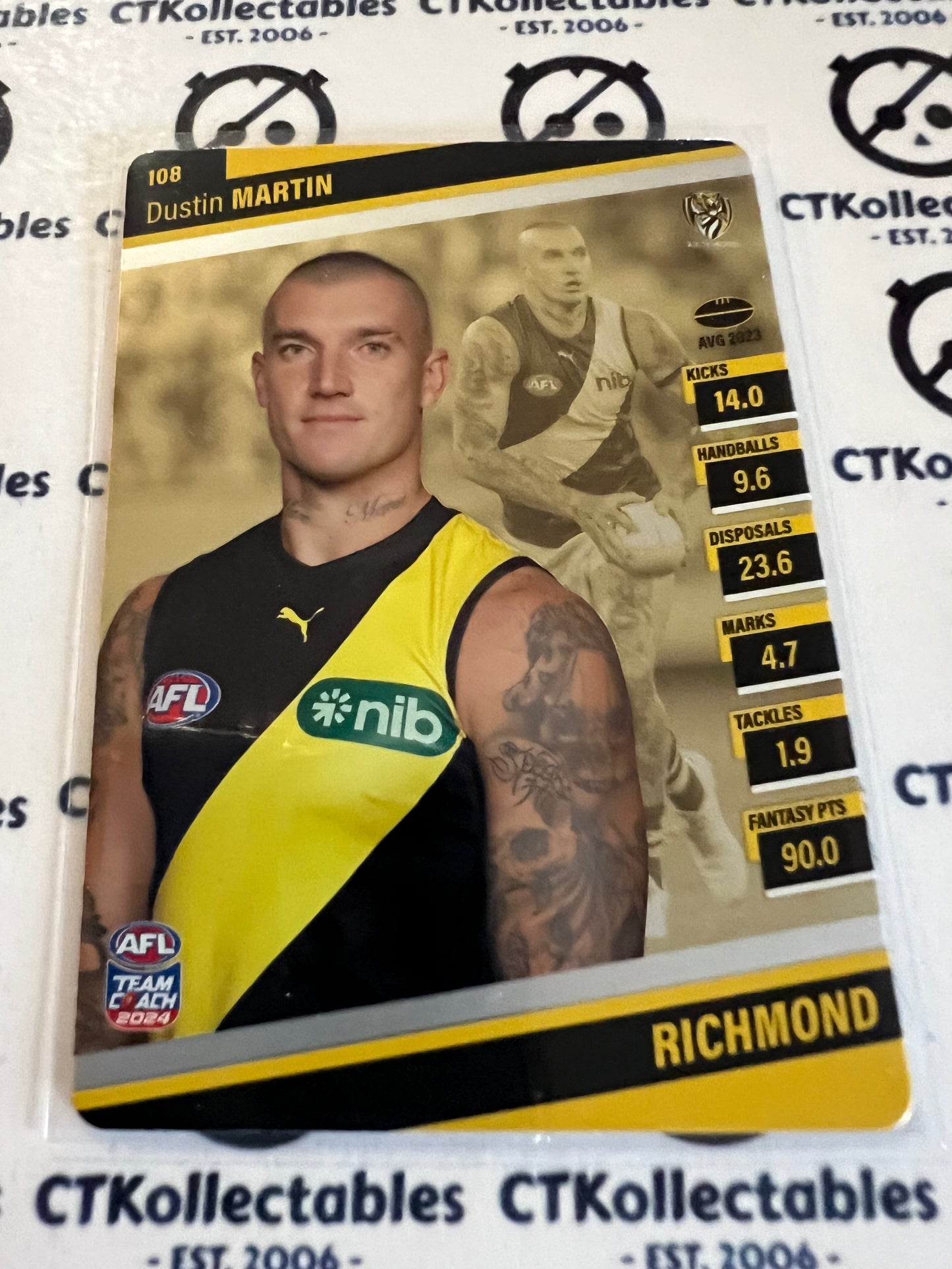 2024 AFL Teamcoach 108 Dustin Martin Richmond