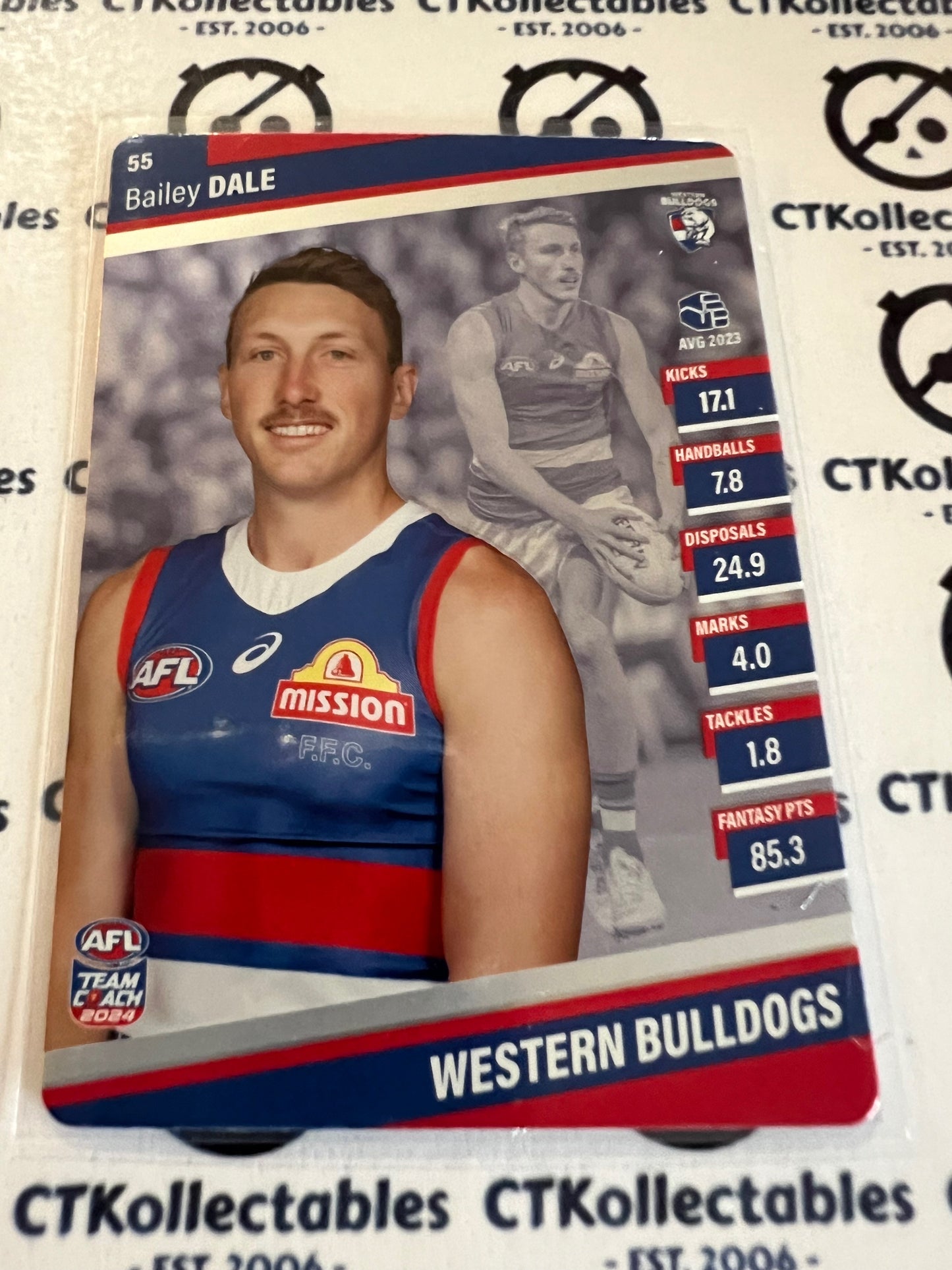 2024 AFL Teamcoach 55 Bailey Dale Western Bulldogs