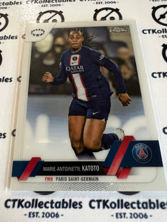 2022-23 Topps Chrome UEFA Women’s Soccer Base #9 Marie-Antoinette Katoto Paris