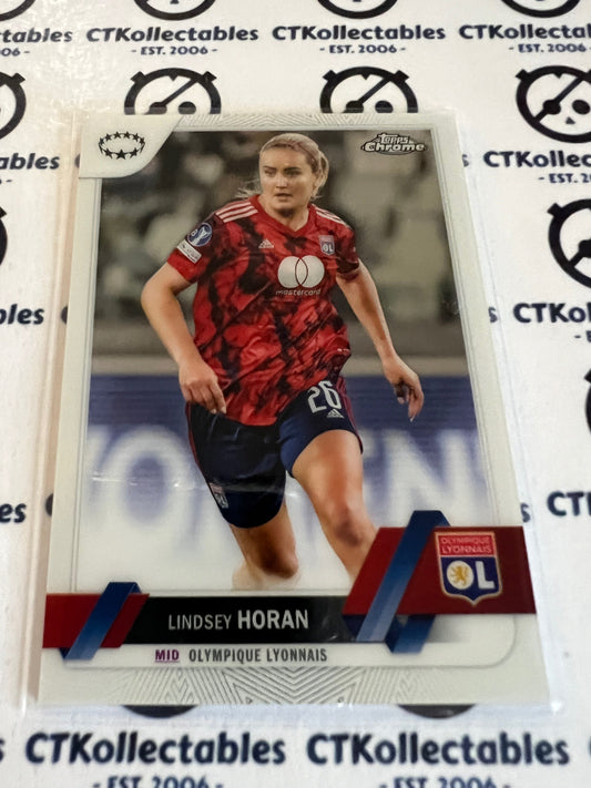 2022-23 Topps Chrome UEFA Women’s Soccer Base #26 Lindsey Horan Olympique Lyonnais