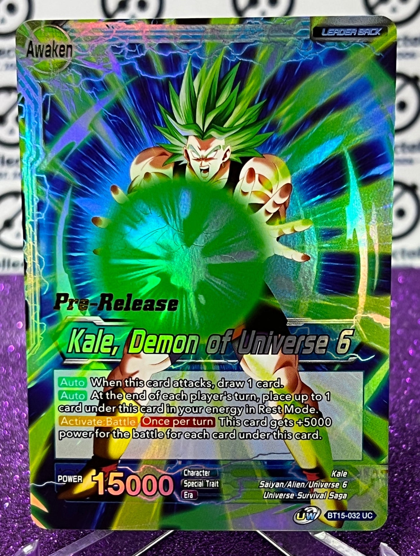 DRAGON BALL SUPER KALE, DEMON OF UNIVERSE 6 # BT13-032 UC PRE-RELEASE FOIL CARD