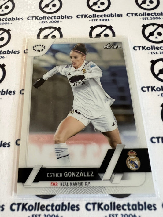 2022-23 Topps Chrome UEFA Women’s Soccer Base #42 Esther Gonzalez Real Madrid