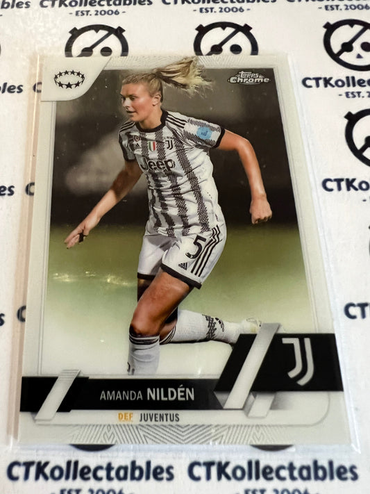 2022-23 Topps Chrome UEFA Women’s Soccer Base #67 Amanda Nilden Juventus