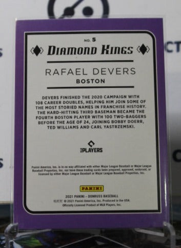 2021 PANINI DIAMOND KINGS RAFAEL DEVERS # 5  BOSTON RED SOX BASEBALL