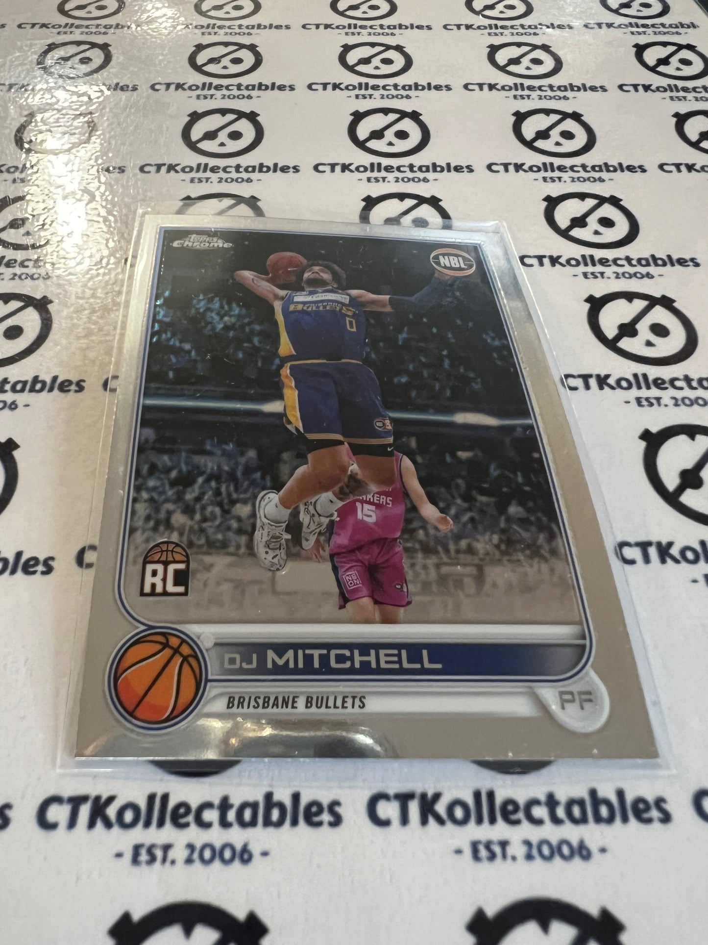 2022-23 Topps NBL Chrome #18 DJ Mitchell RC Brisbane Bullets