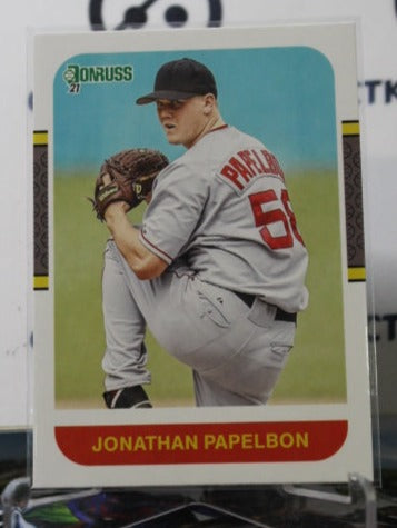 2021 PANINI DONRUSS JONATHAN PAPELBON # 243  RETRO  BOSTON RED SOX BASEBALL