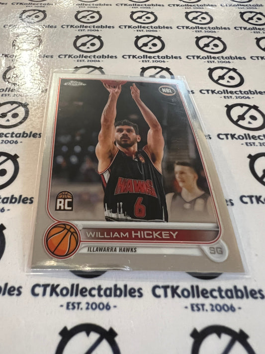 2022-23 Topps NBL Chrome #34 William Hickey RC Illawarra Hawks