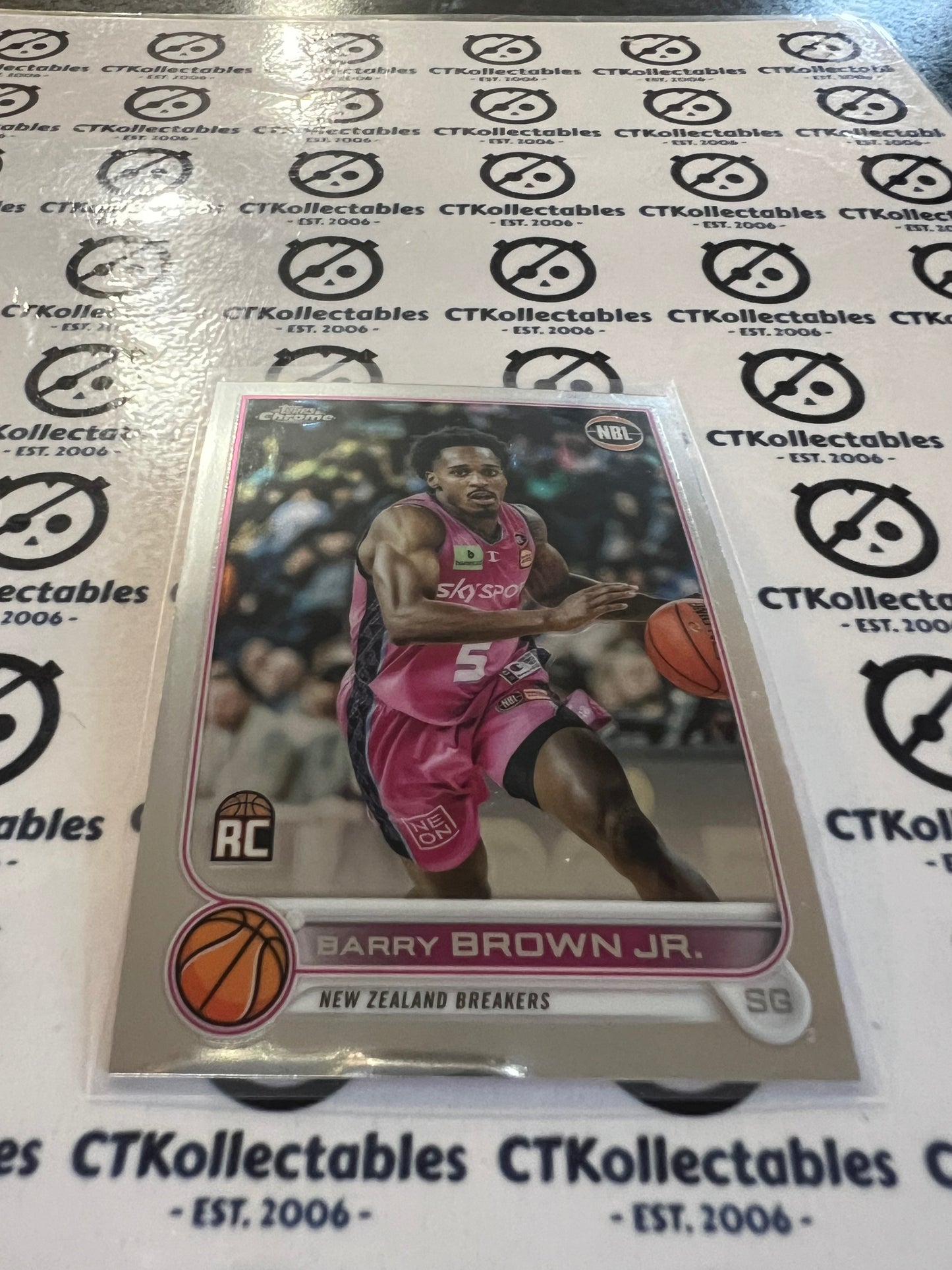 2022-23 Topps NBL Chrome #55 Barry Brown JR RC New Zealand Breakers