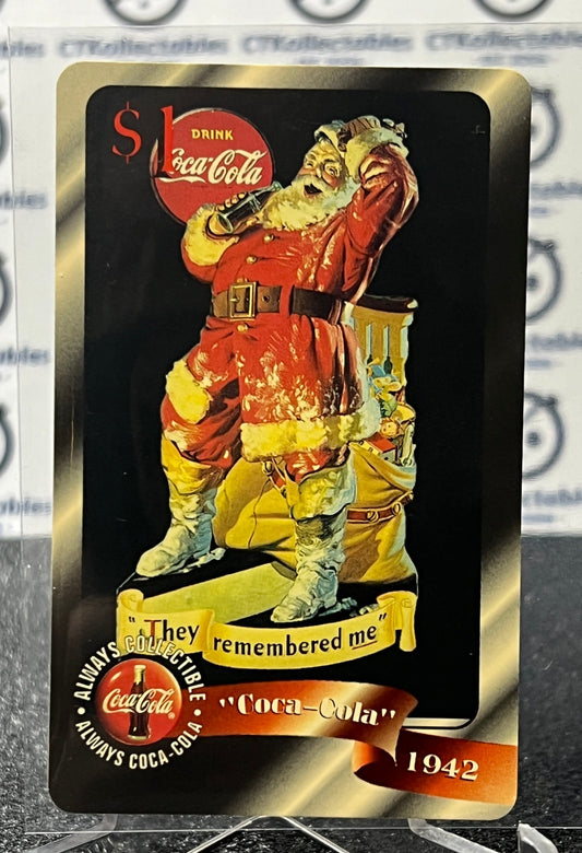 1996 COCA-COLA  $1 SPRINT PHONE CARD # 19 ALWAYS COLLECTABLE ISSUED 4/96 NM SANTA CLAUSE