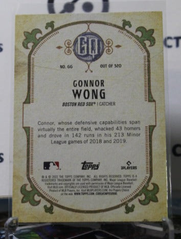 2022 GYPSY QUEEN CONNOR WONG # 66  ROOKIE BOSTON RED SOX BASEBALL