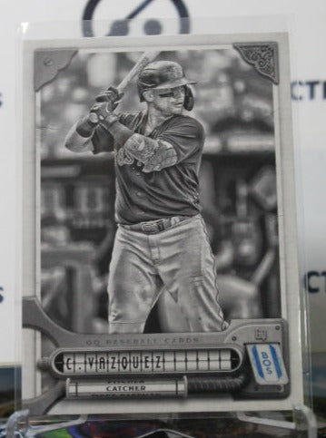 2022 GYPSY QUEEN CHRISTIAN VAZQUEZ # 8 BLACK & WHITE 37/50 BOSTON RED SOX BASEBALL