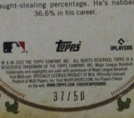 2022 GYPSY QUEEN CHRISTIAN VAZQUEZ # 8 BLACK & WHITE 37/50 BOSTON RED SOX BASEBALL