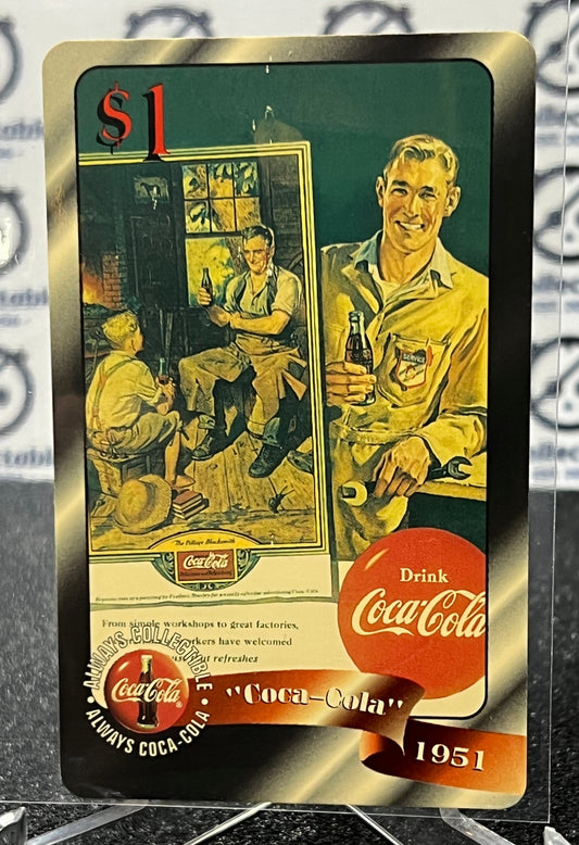 1996 COCA-COLA $1 SPRINT PHONE CARD # 22 ALWAYS COLLECTABLE ISSUED 4/96 NM COKE AD 1951