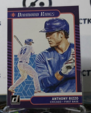 2021 PANINI DONRUSS ANTHONY RIZZO # 21 DIAMOND KINGS CHICAGO CUBS  BASEBALL