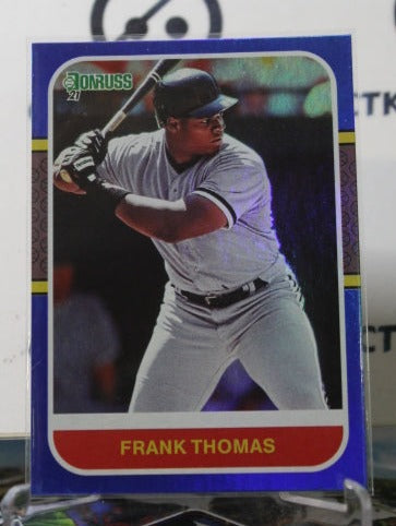 2021 PANINI DONRUSS FRANK THOMAS # 220 RETRO BLUE CHROME CHICAGO CUBS  BASEBALL