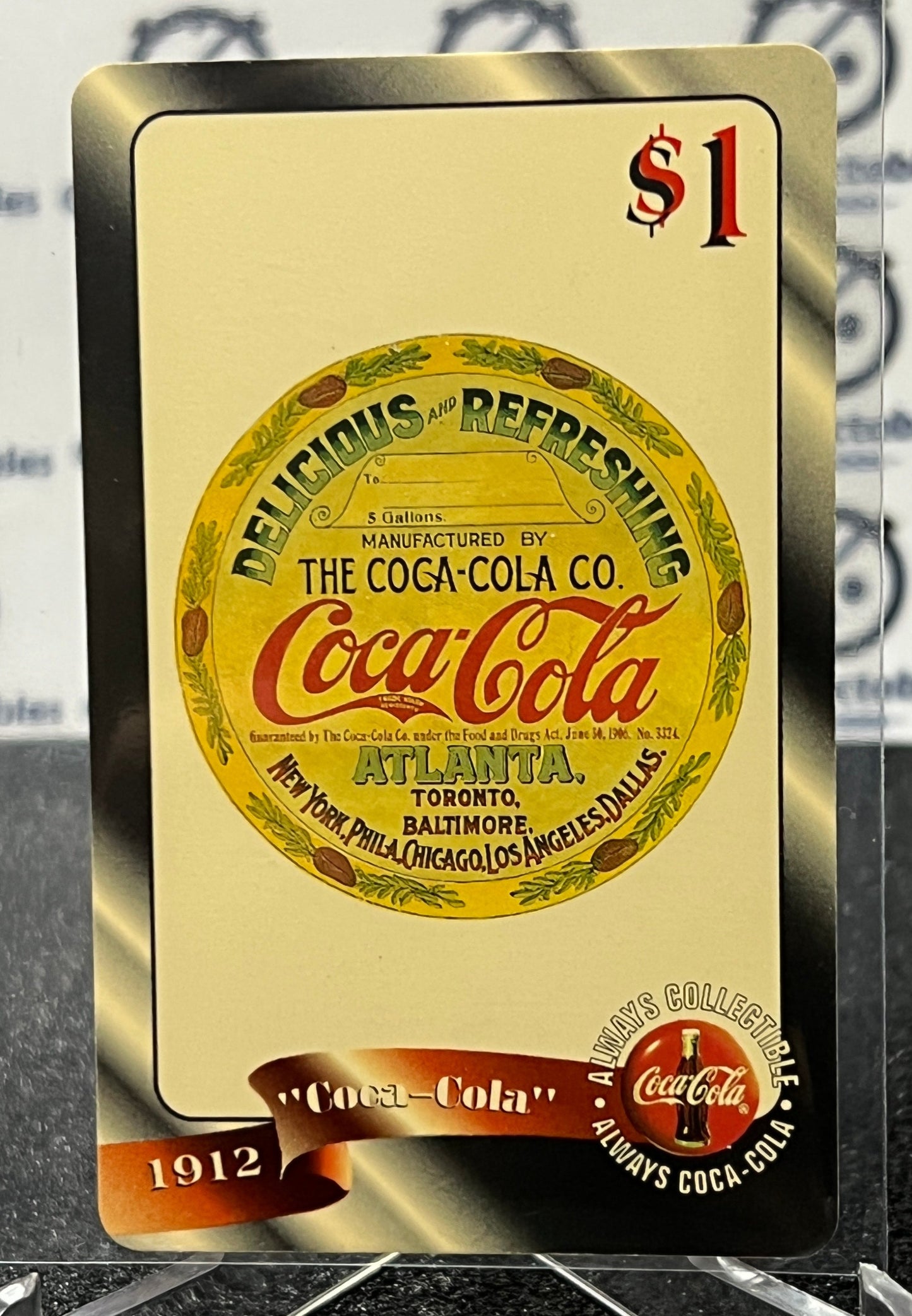 1996 COCA-COLA $1 SPRINT PHONE CARD # 31 ALWAYS COLLECTABLE ISSUED 4/96 NM COKE AD 1912