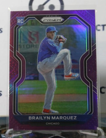 2021 PANINI PRIZM BRAILYN MARQUEZ  # 12 PURPLE PRIZM ROOKIE CHICAGO CUBS  BASEBALL