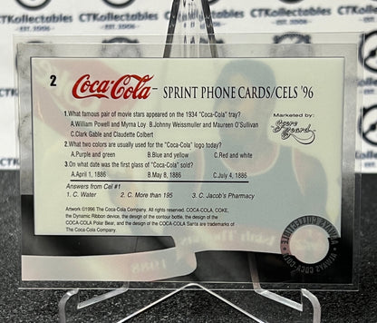 1996 COCA-COLA SPRINT CELL CARD ISIAH THOMAS # 2 ALWAYS COLLECTABLE  NBA BASKETBALL