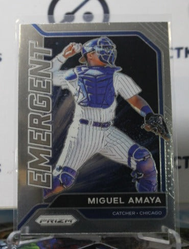 2021 PANINI PRIZM MIGUEL AMAYA  # EM10 EMERGENT  CHICAGO CUBS  BASEBALL