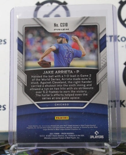 2021 PANINI PRIZM JAKE ARRIETA # CS10 CHAMPIONSHIP STAGE SILVER PRIZM CHICAGO CUBS  BASEBALL