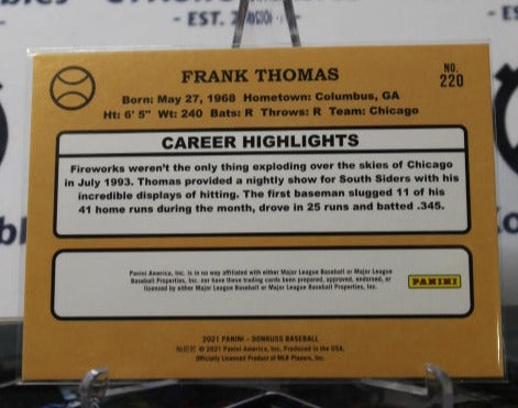 2021 PANINI DONRUSS FRANK THOMAS # 220 RETRO CHICAGO WHITE SOX BASEBALL