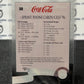 1996 COCA-COLA  SPRINT CELL CARD # 50 ALWAYS COLLECTABLE CHECKLIST COKE AD