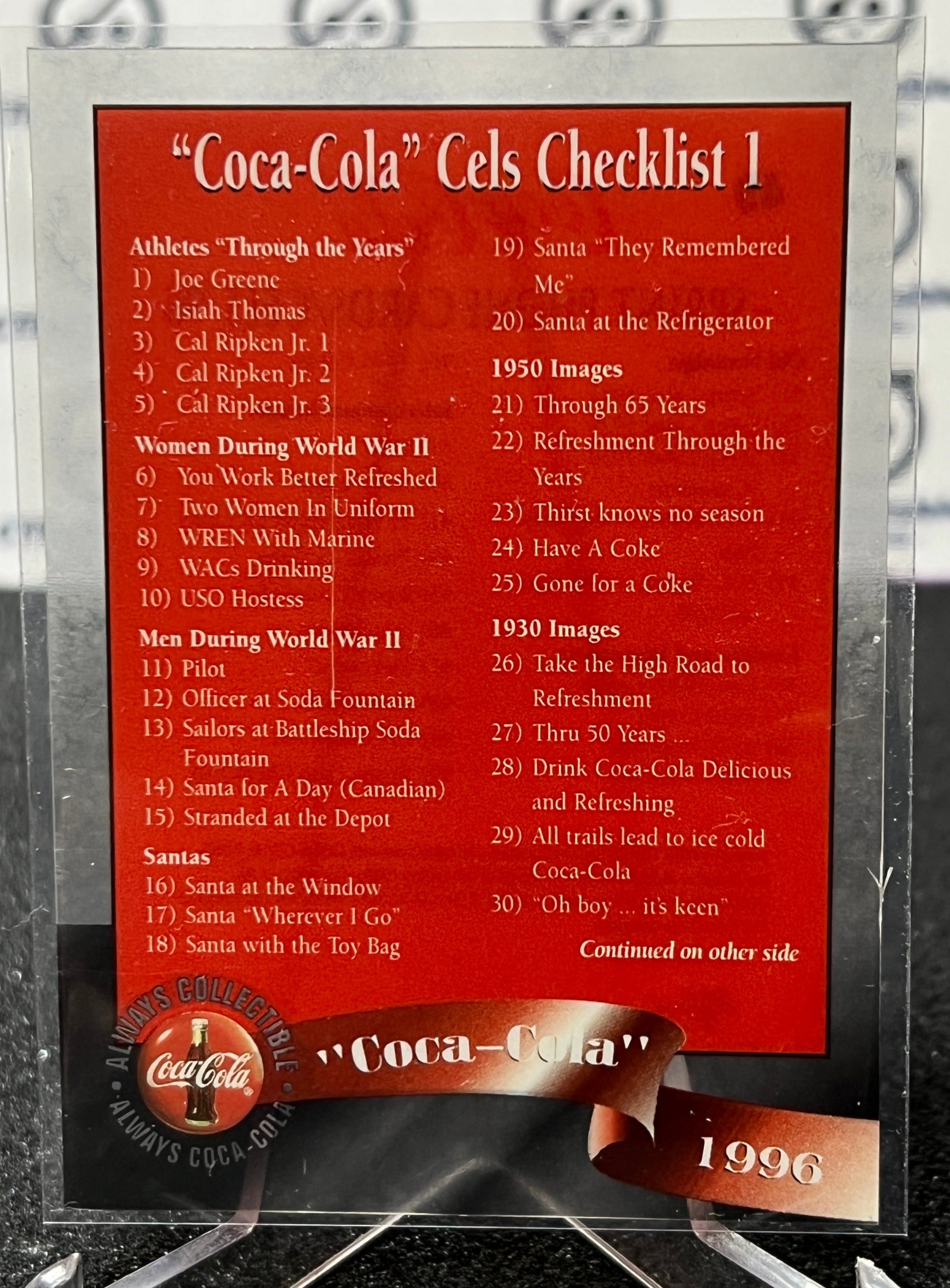 1996 COCA-COLA SPRINT CELL CARD # 49 ALWAYS COLLECTABLE CHECKLIST COKE ...