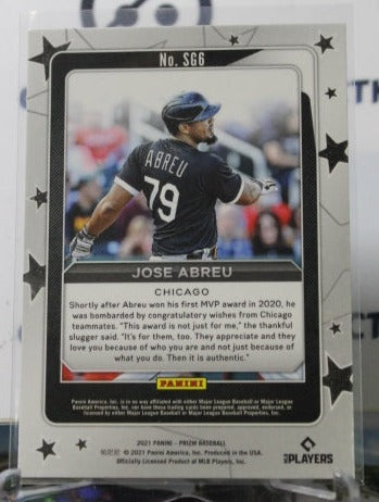 2021 PANINI PRIZM JOSE ABREU # SG6 STAR GAZING CHICAGO WHITE SOX BASEBALL