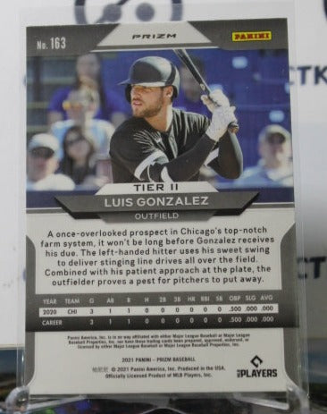 2021 PANINI PRIZM LUIS GONZALEZ # 163 WHITE PRIZM ROOKIE CHICAGO WHITE SOX BASEBALL