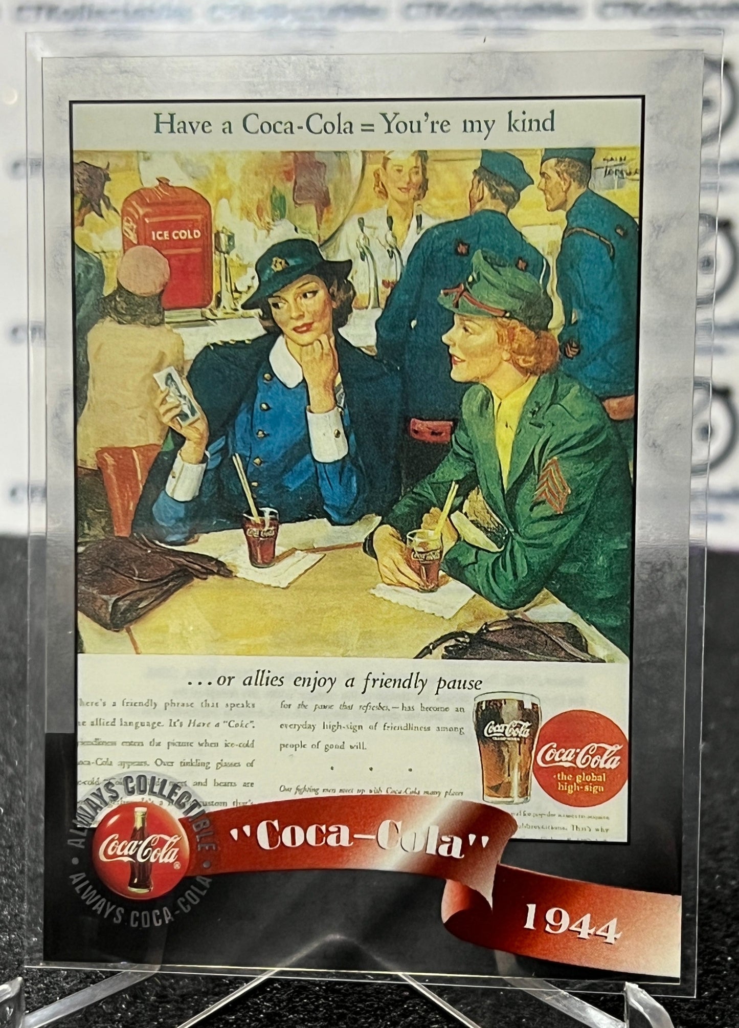 1996 COCA-COLA  SPRINT CELL CARD # 8 ALWAYS COLLECTABLE ARMED FORCES COKE AD