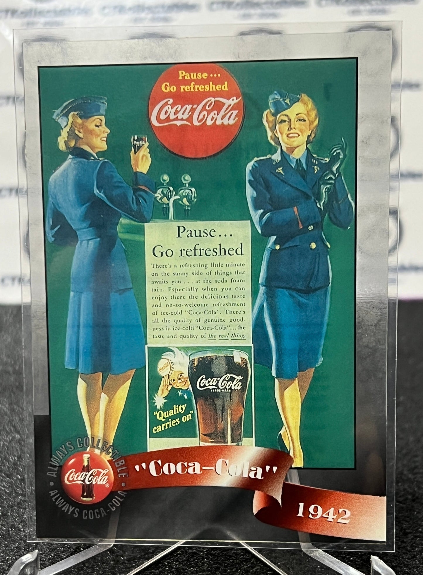 1996 COCA-COLA  SPRINT CELL CARD # 7 ALWAYS COLLECTABLE ARMED FORCES COKE AD