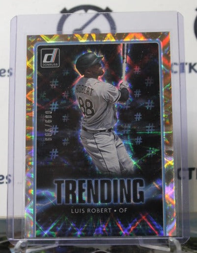 2021 PANINI DONRUSS LUIS ROBERT # TR9 TRENDING GOLD 009/999 CHICAGO WHITE SOX BASEBALL