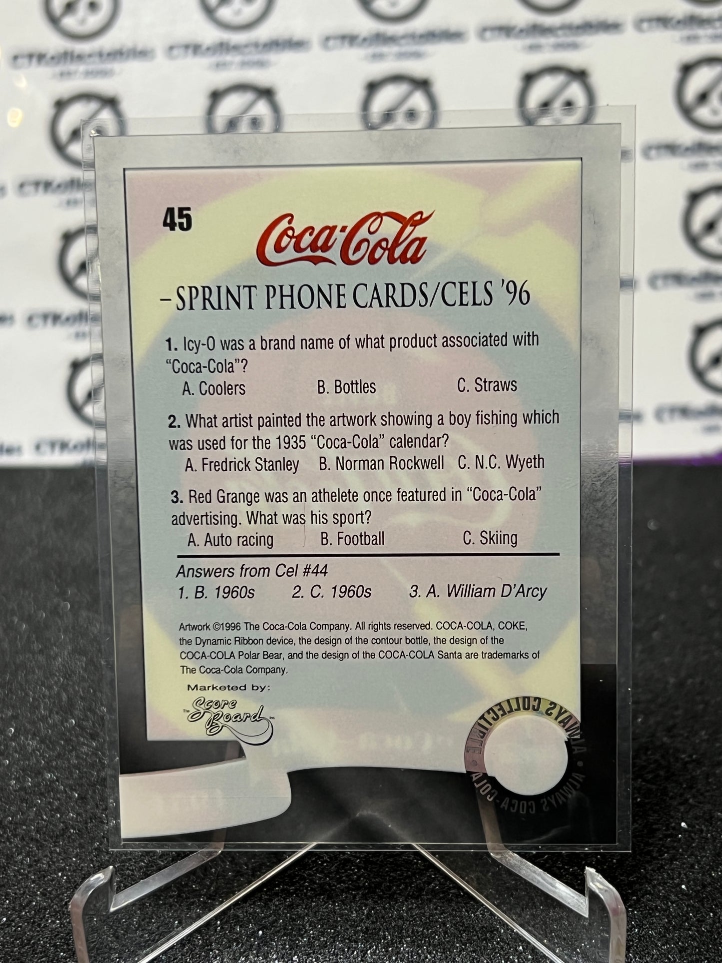 1996 COCA-COLA  SPRINT CELL CARD # 45 ALWAYS COLLECTABLE  COKE AD 1951