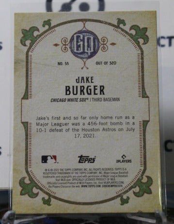 2022 TOPPS GYPSY QUEEN  JAKE BURGER # 55 CHROME CHICAGO WHITE SOX BASEBALL