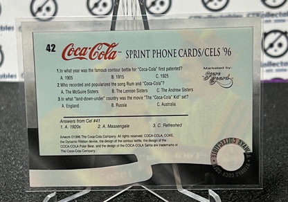 1996 COCA-COLA  SPRINT CELL CARD # 42 ALWAYS COLLECTABLE  COKE AD 1950