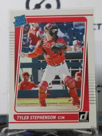 2021 PANINI DONRUSS TYLER STEPHENSON # 57 RATED ROOKIE CINCINNATI REDS BASEBALL