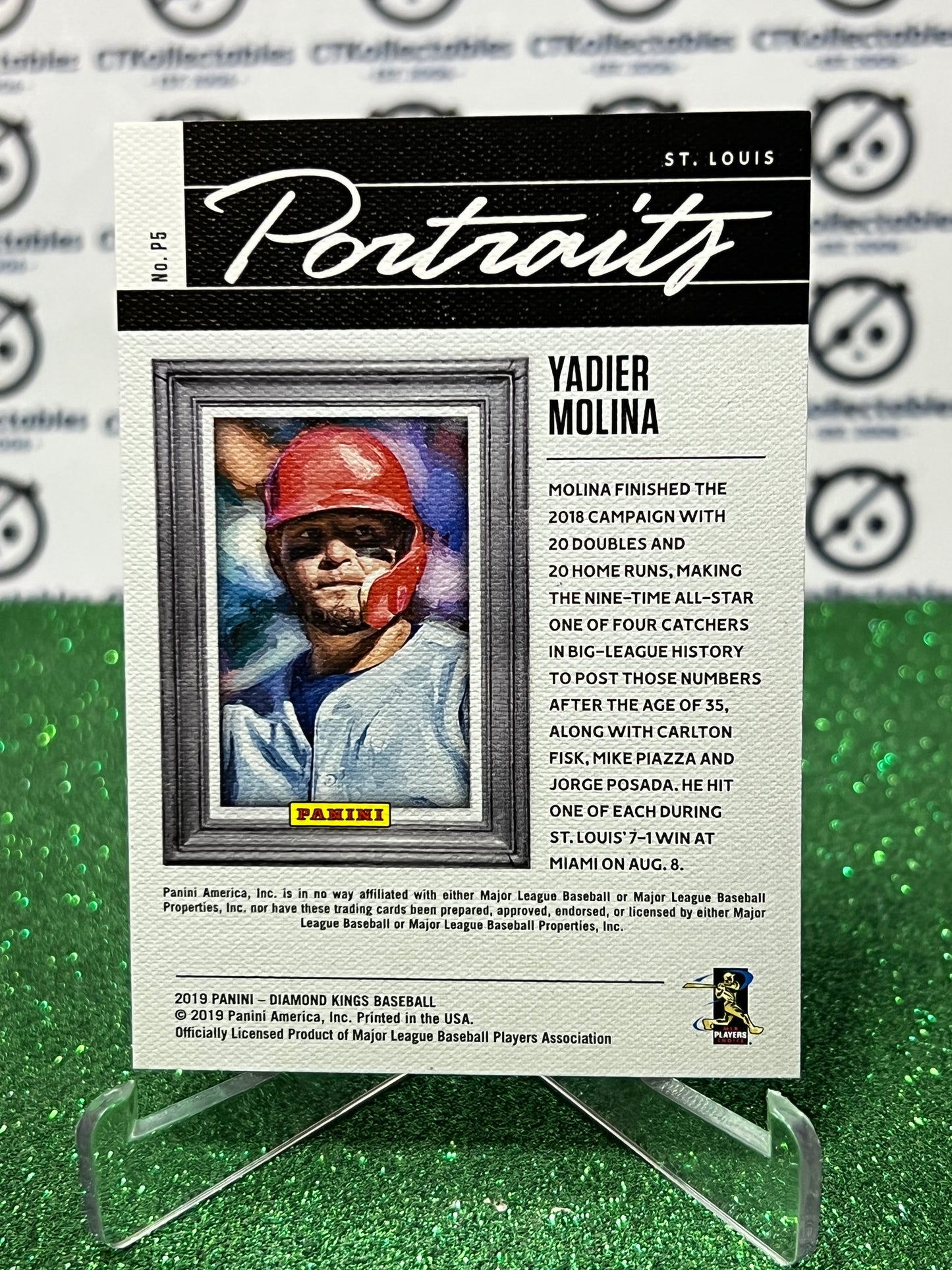 2019 PANINI DIAMOND KINGS YADIER MOLINA # P5 PORTRAITS  ST. LOUIS CARDINALS  BASEBALL