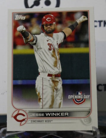 2022 TOPPS OPENING DAY JESSE WINKER # 182 CINCINNATI REDS BASEBALL