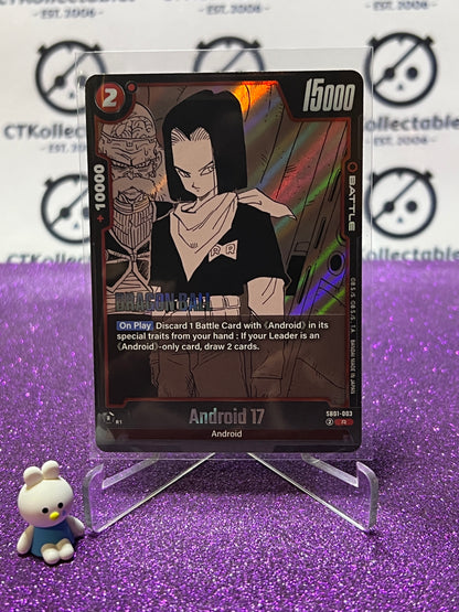 DRAGON BALL SUPER MANGA BOOSTER ANDROIDE 17 # SB01-003 R FOIL CARD 2025